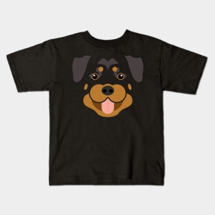 Rottweiler dog face Kids T-Shirt